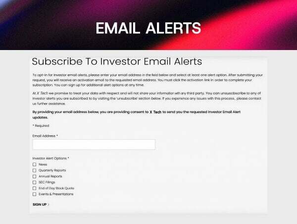 Email alerts