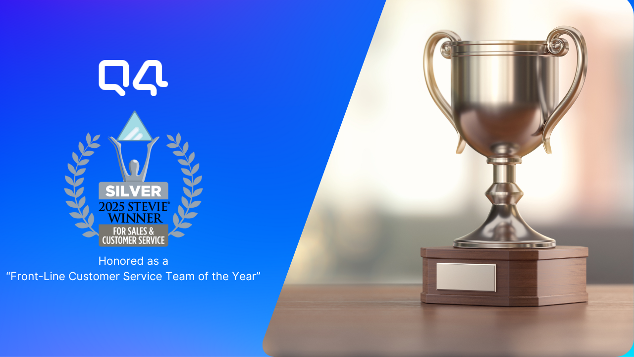 Q4 Wins in 2025 Stevie Awards for Sales & Customer Service